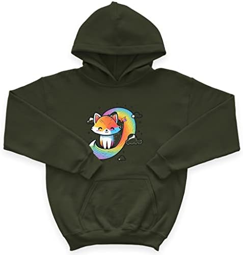 Rainbow Design Kids 'Sponge Fleece Hoodie - Fox Kids' Hoodie - jedinstvena kapuljača za djecu
