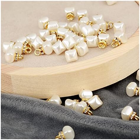 8mm Novo šivanje bjelokosti Pearl perle na kristal kristal u obliku luka na lišticama za rezanje privjeska zrnca za odjeću za odjeću nakit pribor Elegantno retro diy ručno rađen