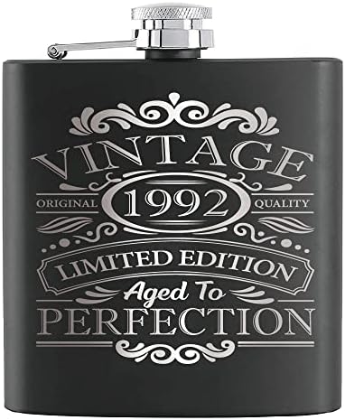 Touner Vintage 1992 Hip tikvica za Shot ispijanje alkohola viskija i votke, 30. rođendan Odležan do savršenstva,