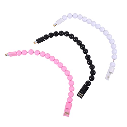 Solustre USB narukvica na narukvicu perli kabel: 3pcs uskakivanje za tipke pametne narukvice za punjač