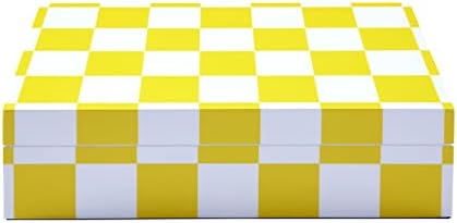 Jonathan Adler Velika kutija za lakiranje šahovnice, žuta