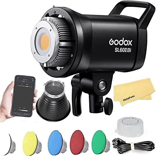 Godox SL60IIBi SL60II - bi [Godox SL-60W SL60W nadograđeno] 75W COB LED Video svjetlo,2800k-6500K,25100