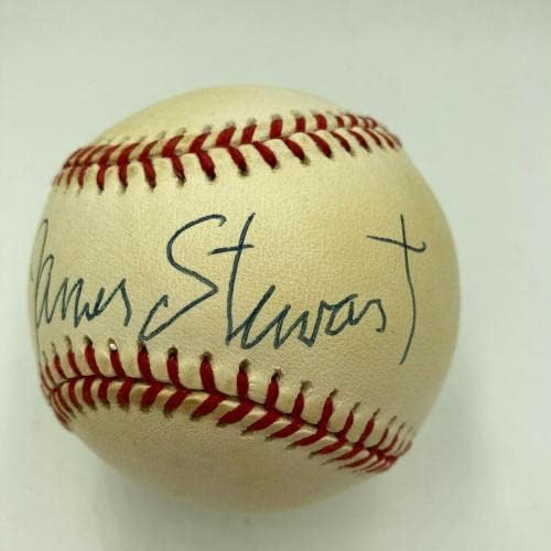 James Jimmy Stewart potpisao je osnovnu bajzbol za nacionalnu ligu JSA CoA filmska zvijezda Celebrity - autogramirani