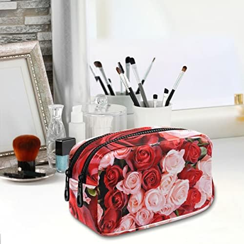 Glaphy Red Pink Rose Flowers pernica, torbica za olovke velikog kapaciteta Patentni zatvarač prenosiva