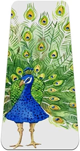 Siebzeh akvarel Style Peacock Premium Thick Yoga Mat Eco Friendly Rubber Health & amp; fitnes Non