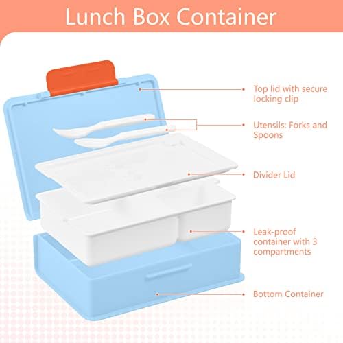 BENTO BENTO kutije za odrasle / djecu / djecu propasti ručak plavi ručak za posao / školu / izlet