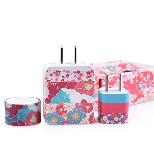 Daputou 12 Rolls Washi Tape Set, Cherry Blossoms Floral Pattern Washi maskirna traka za spomenar,uradi sam,zanati,uradi