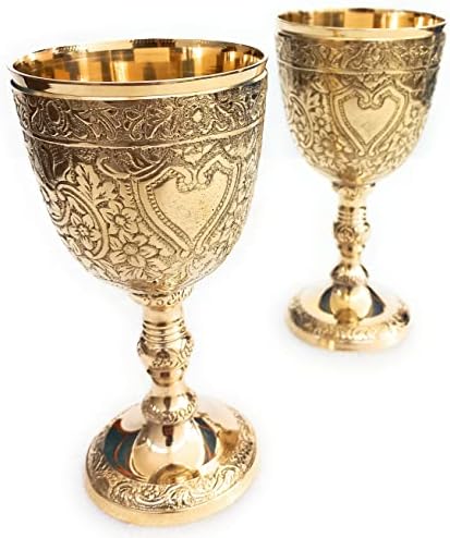 ALADEAN 4pc Vintage kalež pehar | kraljevske čaše za vino kralja Arthura - renesansni Srednjovjekovni pehar pokloni za pričešće, Božićno pakovanje od 4 čaša za vino Igre prijestolja