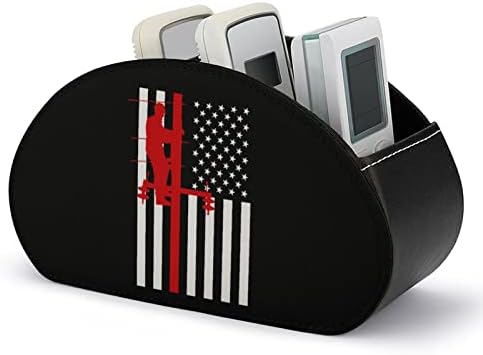 Američka zastava električni kablovski kabel TV držač za daljinsko upravljanje sa 5 odjeljaka PU kožnog organizatora stola Caddy Storage kutija za odlaganje