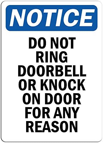 OBAVIJEST - Ne zvonite na vratima ili kucanje na vrata za znak | Naljepnica naljepnica naljepnica na