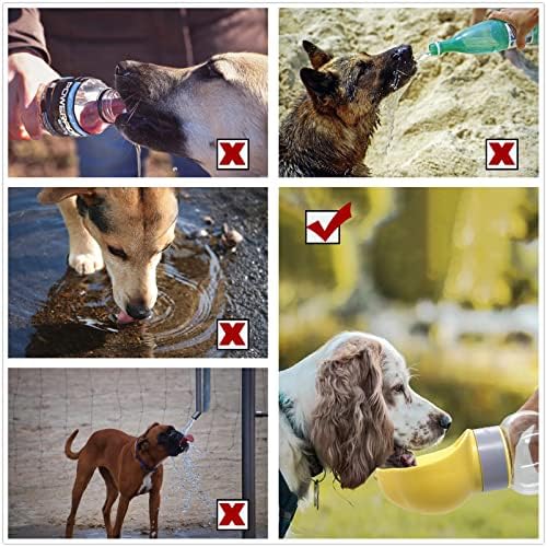 Mitubati prenosiva boca za vodu za pse sa hranom Containe 2 u 1 Pet nepropusna bočica za vodu za mačke 19oz pogodna za putovanja i šetnju
