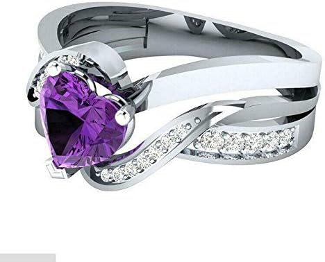 Moda žene imitacija Ljubav Srce Dijamant zaručnički prsten nakit poklon Fi