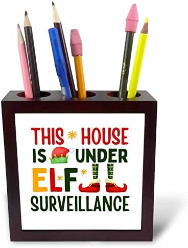 3drose ova kuća je pod nadzorom Vilenjaka Holiday grafika-držači olovki za pločice
