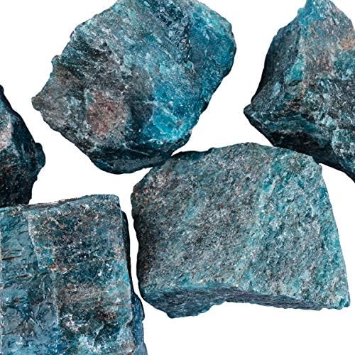 Sunyik prirodne sirove kamenje grube kamenske kristale za prevrtanje, taksiranje, plavi apatit, 1Pound