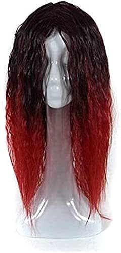 XZGDEN kosa zamjena perika, crno vino crvena perika pokrivala za glavu duga kovrčava kosa perike perike Anime