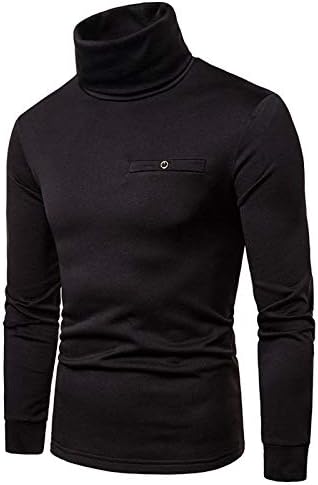 DSODAN Muški ležerni Slim Fit Turtleneck T košulje s dugim rukavima Basični pulover Termalni donji rublje vrhovi kornjače za muškarce