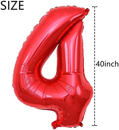 Crveno 49 brojevi Baloni 40-inčni baloni Jumbo folije ad-balon za muškarca Žena 49. rođendan zabava 49 Fotografije vjenčanja Fotografije za vjenčanje