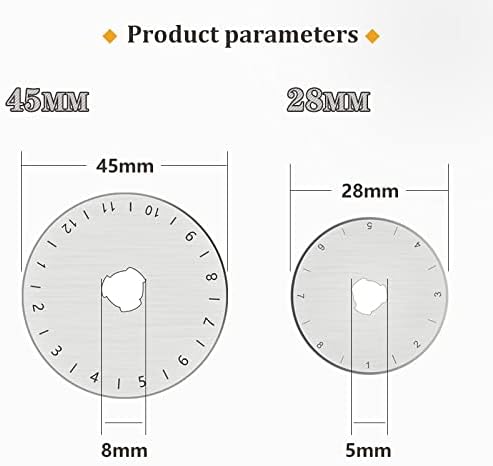 Miusie 28mm / 45 mm Rotacioni sečivi rezač papira za pletenje kružnice Kružno rezanje Kožni obrt