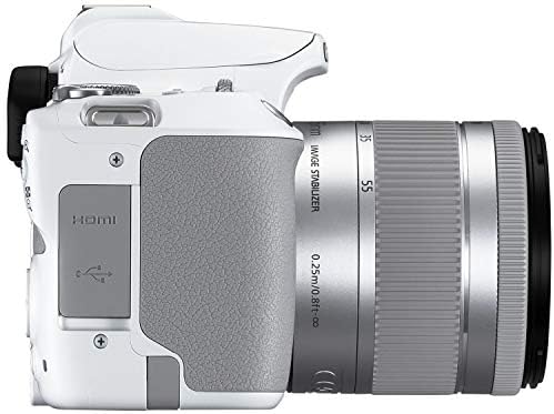 Canon EOS 250D Bijeli DSLR paket kamere sa Canon EF-S 18-55mm STM objektiv + 32GB SanDisk memorija + Case za kameru + digitalni bljesak + pribor za paket