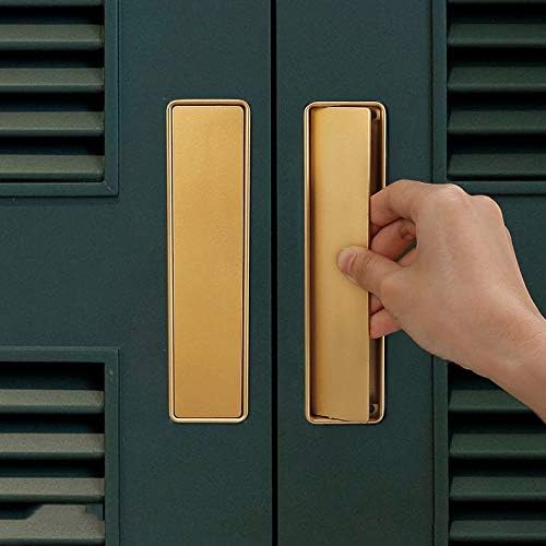 FSYSM skrivena ručica na vratima Crna zlatna ugrađena ručka cinka legura vrata Nevidljivi kabinet ručka ukidani vuče hardver za namještaj