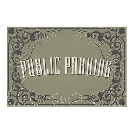 CGsignLab | Javni parking -Victorian gotički prozor Cling | 18 x12
