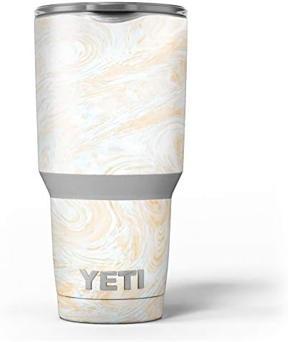 Dizajn Skinz Zlatna škripa Mramorna površina V18 - Kožnica kože vinil komplet zamotača kompatibilan s Yeti Rambler Cooler Tumbler čaše