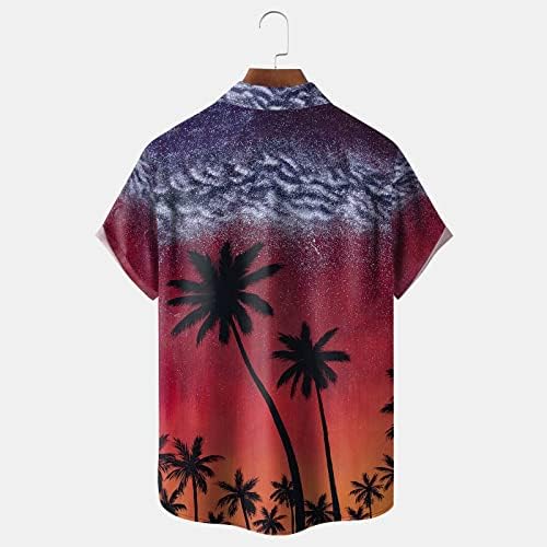Bmisegm ljetna Muška majica cvijet kratka rukava Muška ljetna plaža stil opuštena Casual lijena košulja