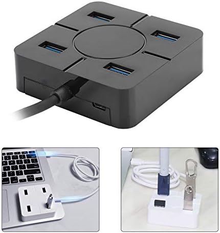 USB Hub Adapter, Hub USB3. 0 Splitter 4-u-1 priključna stanica 4-Port višenamjenski laptop dodatak za proširenje, brzi prijenos podataka, podržava prijenos velikih datoteka u sekundi