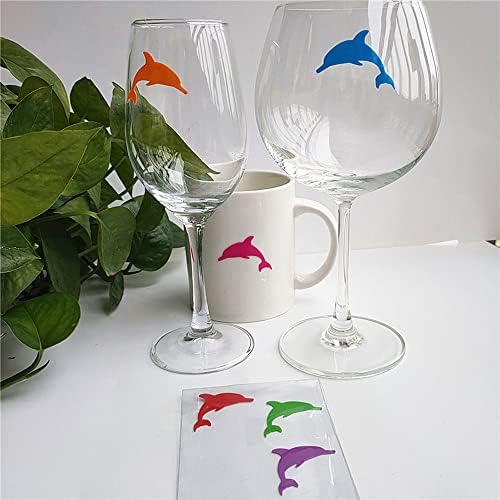 Wine Glass Charms Tags 12 kom Dolphin Wine Glass markeri za piće Creative Silicone Cup Labels Za Party