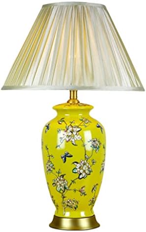 Debela keramička stolna svjetiljka dnevni boravak cvijeća i ptica ručno oslikana stolna svjetiljka spavaća soba noćna lampica ukrasne lampe