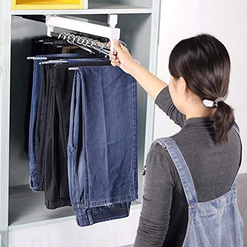 Ormar za odjeću TELESCOP 30-60cm Izvlačenje hlača stalak za povlačenje odjeće stalak za stalak za domaćinstvo