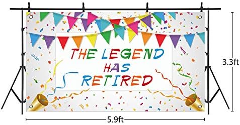 Velika legenda ima penzionisani bander za povratak, sretan odlazak u penziju, zvanično penzionisana fotografija pozadina za muškarce - penzioniranje oproštajne zabave - multikolor