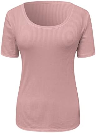 BMISEGM ženska majica kratki rukav Stretch bluza Summer Ref pletena košulja Plain majica