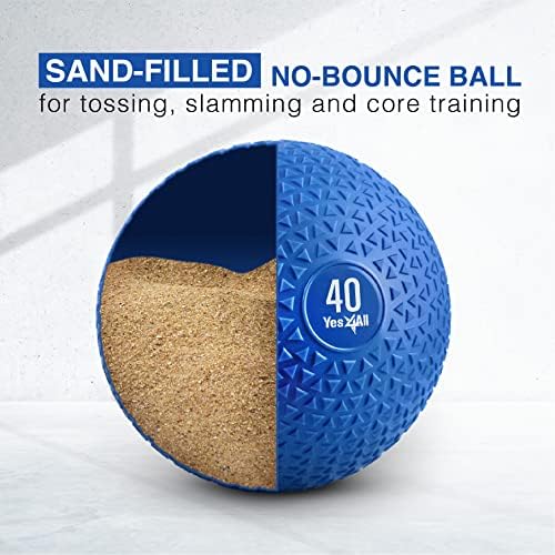 YES4ALL Slam kuglice 10-40kg za snagu, snagu i vježba - Slam Medical Ball