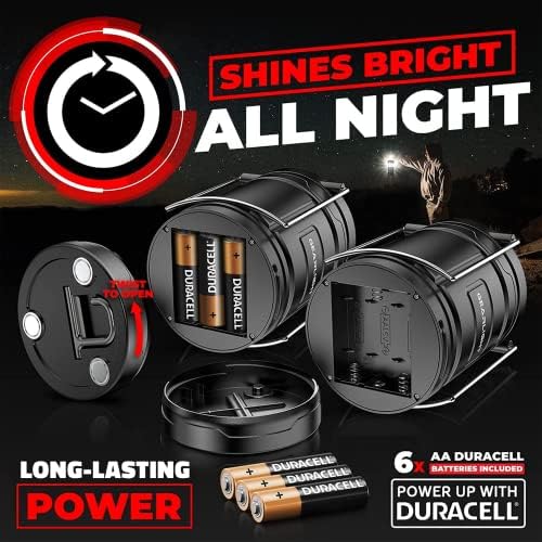 GearLight Camping Lantern pokloni za Dan očeva za tatu-2 prenosive, Led lampice na baterije, magnetna
