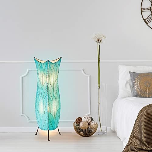 Eangee Dom Design Cvjetni spot Velika podna svjetiljka morska plava nijansa izrađena od prave