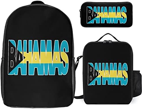 Školski kompleti ruksaka sa zastavom Bahama za učeničku slatku štampanu torbu sa izolovanom kutijom