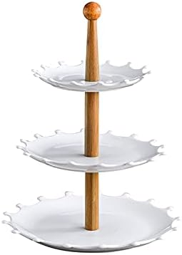 Stalak za torte Cupcake stalci 3-slojni keramički stalak za torte bijeli desertni stol odvojivi stalak za Cupcake