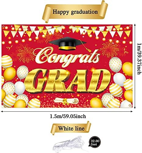 Diplomirana fotografija pozadina za dekoracije za zabave klasa 2023 kestenjasta bordo crvena i Zlatna čestitke