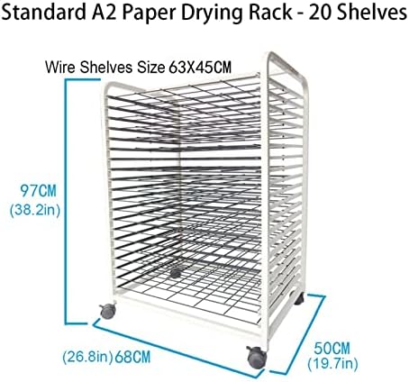 Standard A2 stalak za sušenje papira Mobilni čelični umjetnički zaklon za pohranu stalak za sušenje