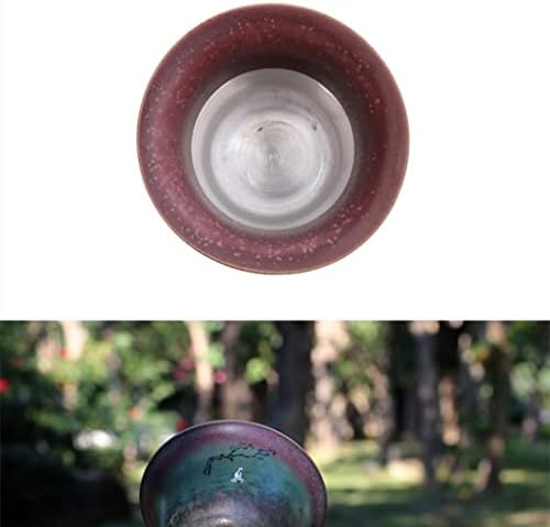 Čaša Jednostruka Sancai Teacup Tea Ceramic Početna Retro Ceramica grubo keramičara Gaiwan Yubin1993