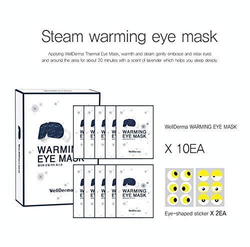 Welderma zagrijavanje umirujuće maske za oči 10 pakovanja Spavaj bolji umor oporavlja 20 minuta