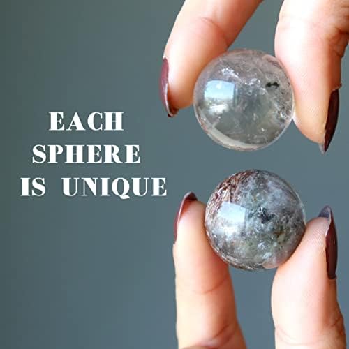 Satenski kristali fantomske kvarcne sfere Crystal Ball 0,75-1,0 inča