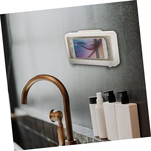 Wooneky Storage TOCK TOOK HOLDER Ne-Punch-free-montirani ekran bez zidova bez praktičnog kupatila za kupatilo Mobilni udarac kućište Vodootporni telefon Kućište za vodu
