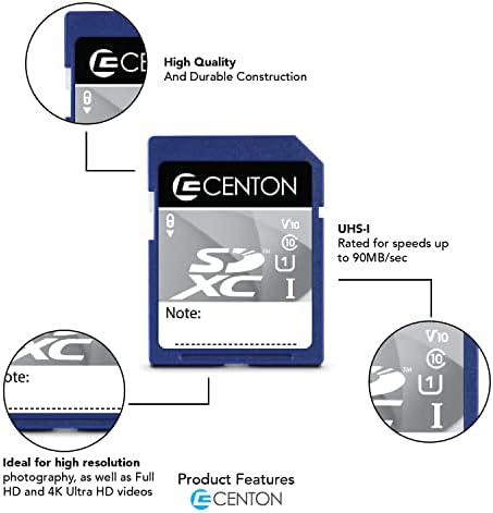 Centon SD UHS-I / A1 / V10 / U1 / Klasa 10 Flash memorijska kartica 256GB x 1,