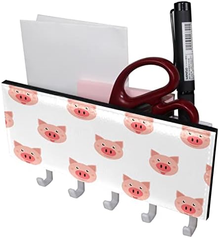 Slatke svinje za lice izolovane na bijeloj pozadini Organizator stalka sa 5 kukica zidna kuhinjska polica za kupatilo multifunkcionalna polica za odlaganje
