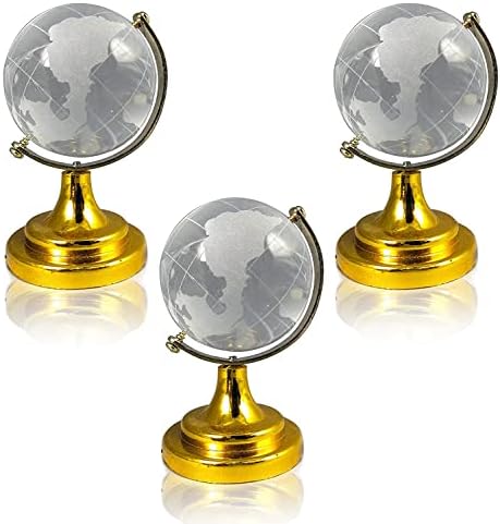 FENGSHUI Crystal Globe sa zlatnim štandom za pozitivan energijski uspjeh Sretno i prosperitet Vastu lijek za