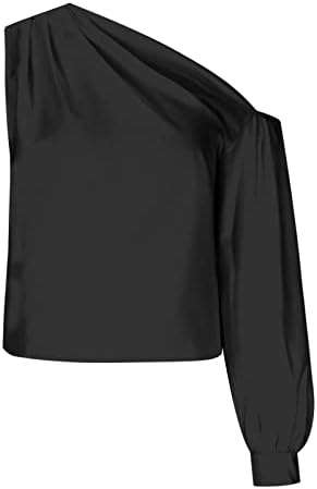 Amikadom bluza košulja za žensko jesen ljetni dugi rukav jedan ramena Odjeća Basic Top 1B 1b