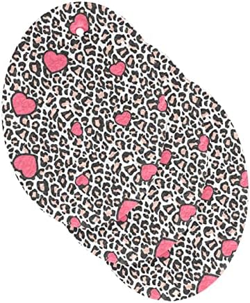 Alaza Pink Cheetah Leopard Print Životinjski Srce Prirodne spužve Kuhinjski celulozni spužva za