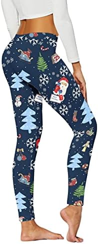 ZDFER božićne joge hlače za žene, podizanje ruku Xmas Santa Claus Ispis Workhing gamaše Tržeće